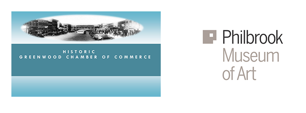 Greenwood Chamber of Commerce & Philbrook Museum Logos