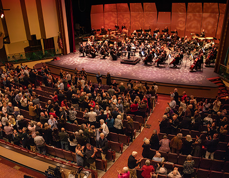 Signatures symphony on stage at the the Go Big perfromance.