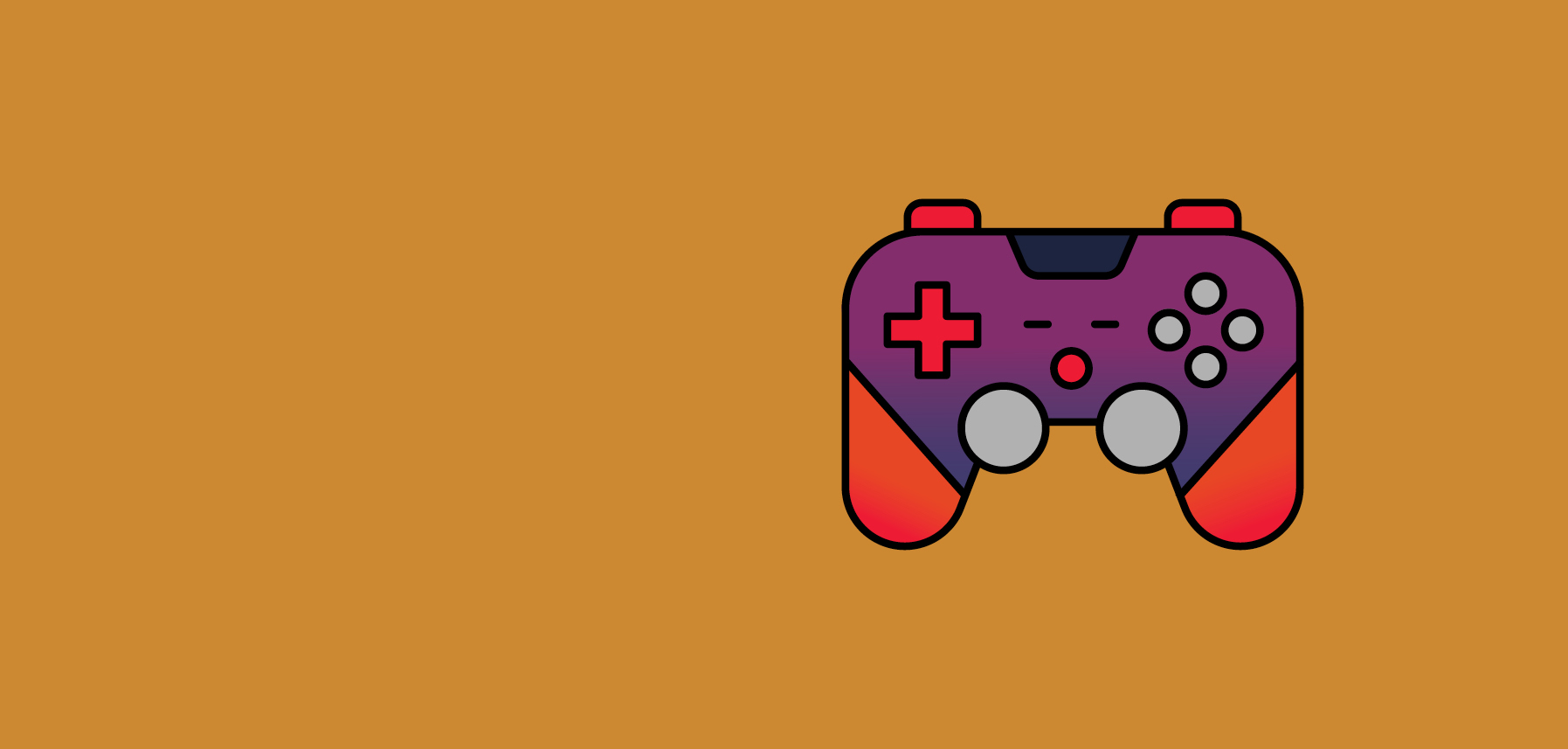 Stylized illustration of a video game controller